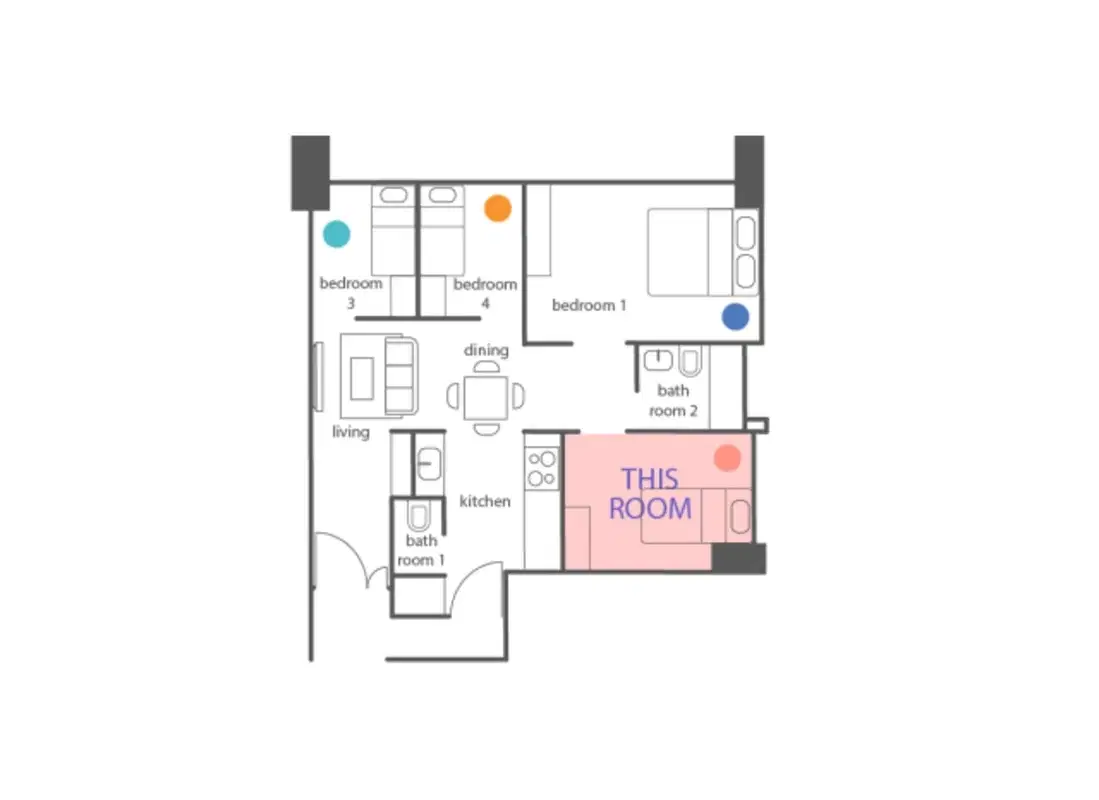 Lucky Plaza Apartment, Orchard – Standard Room - Bedroom 2