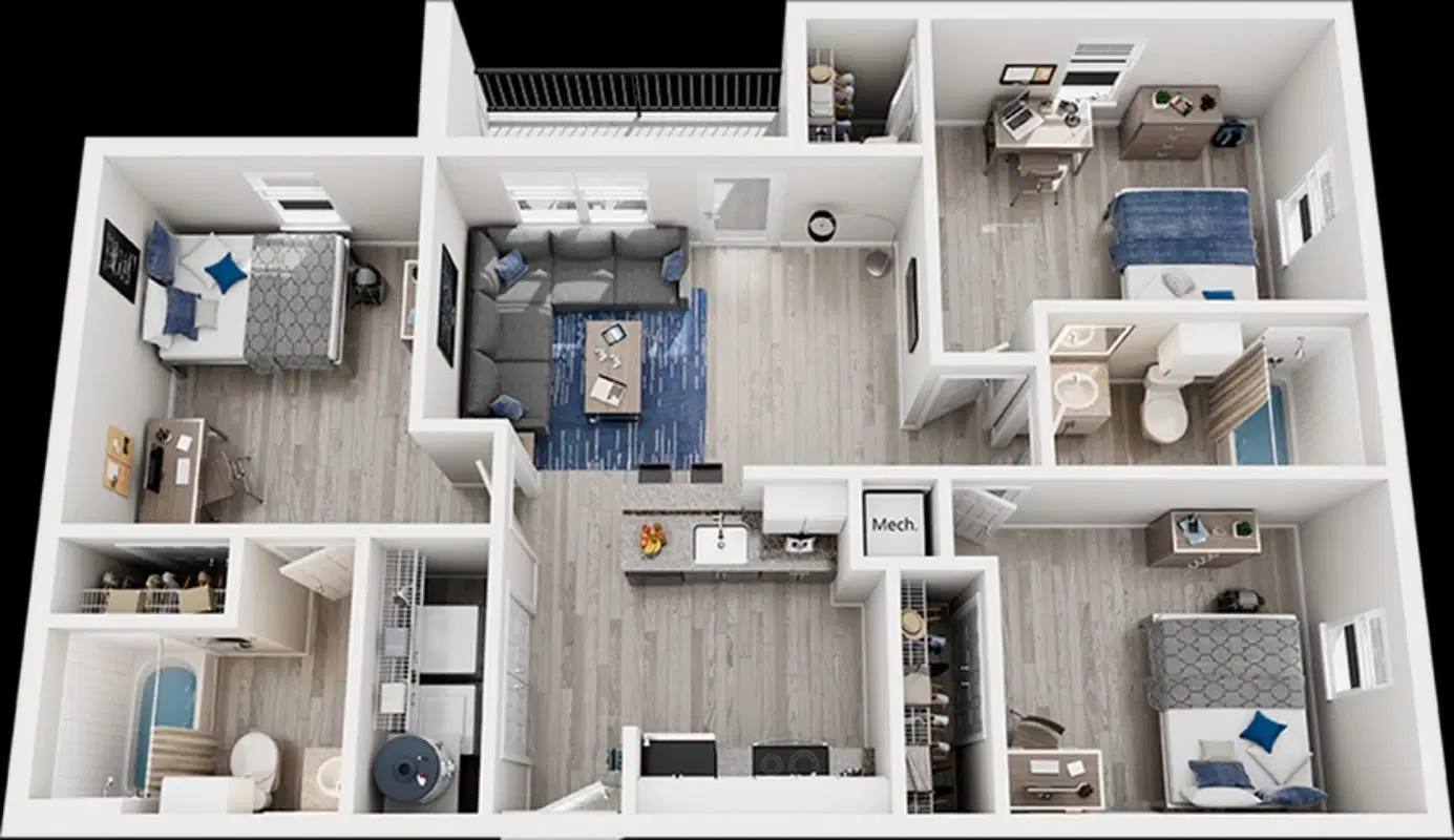 21 Pearl, Austin – Private Room (3 Bed - 2 Bath)
