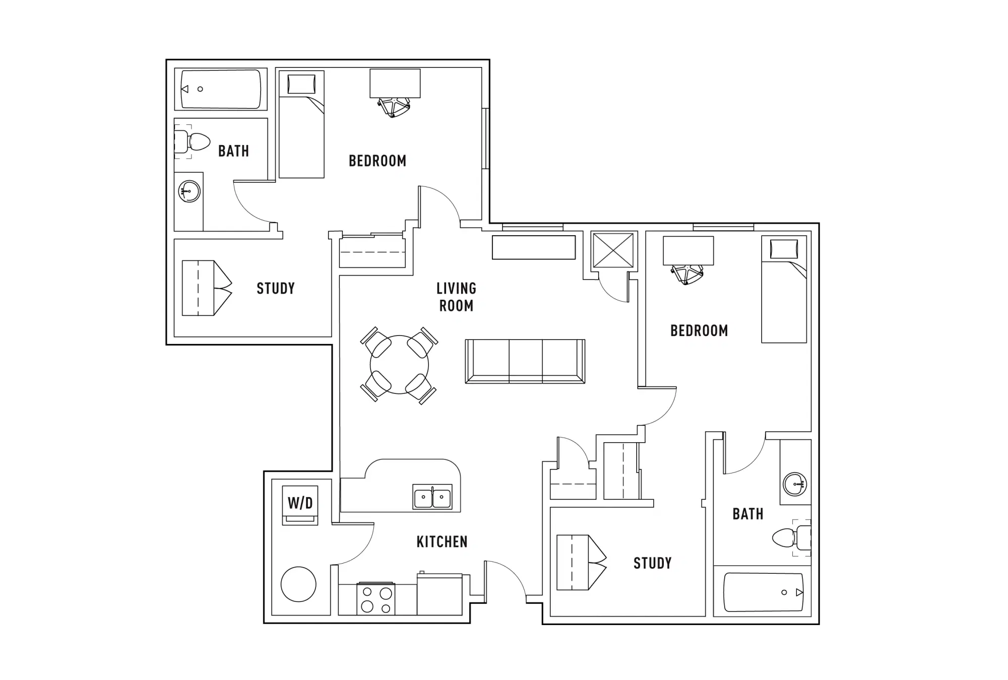 Grandmarc Seven Corners, Minneapolis – Room in 2 Bed - 2 Bath B Private
