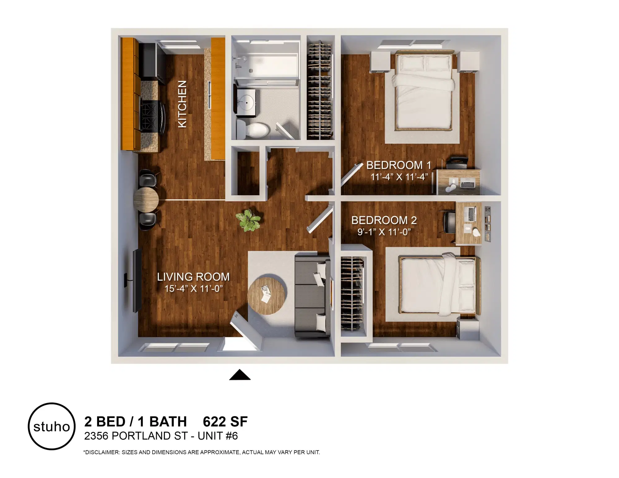 2356 Portland St, Los Angeles – 2 Bed 1 Bath