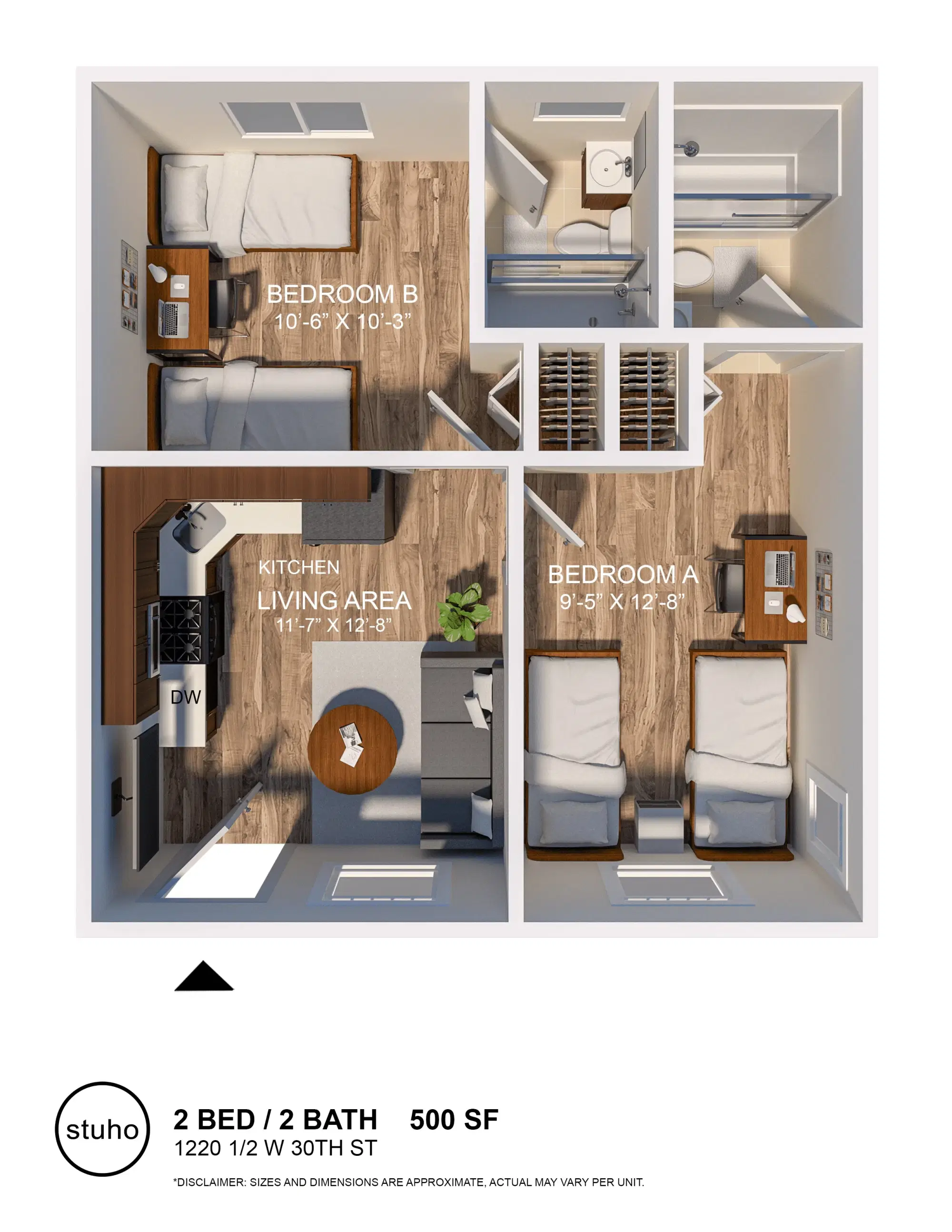 Fourpack, Los Angeles – 2 Bed 2 Bath