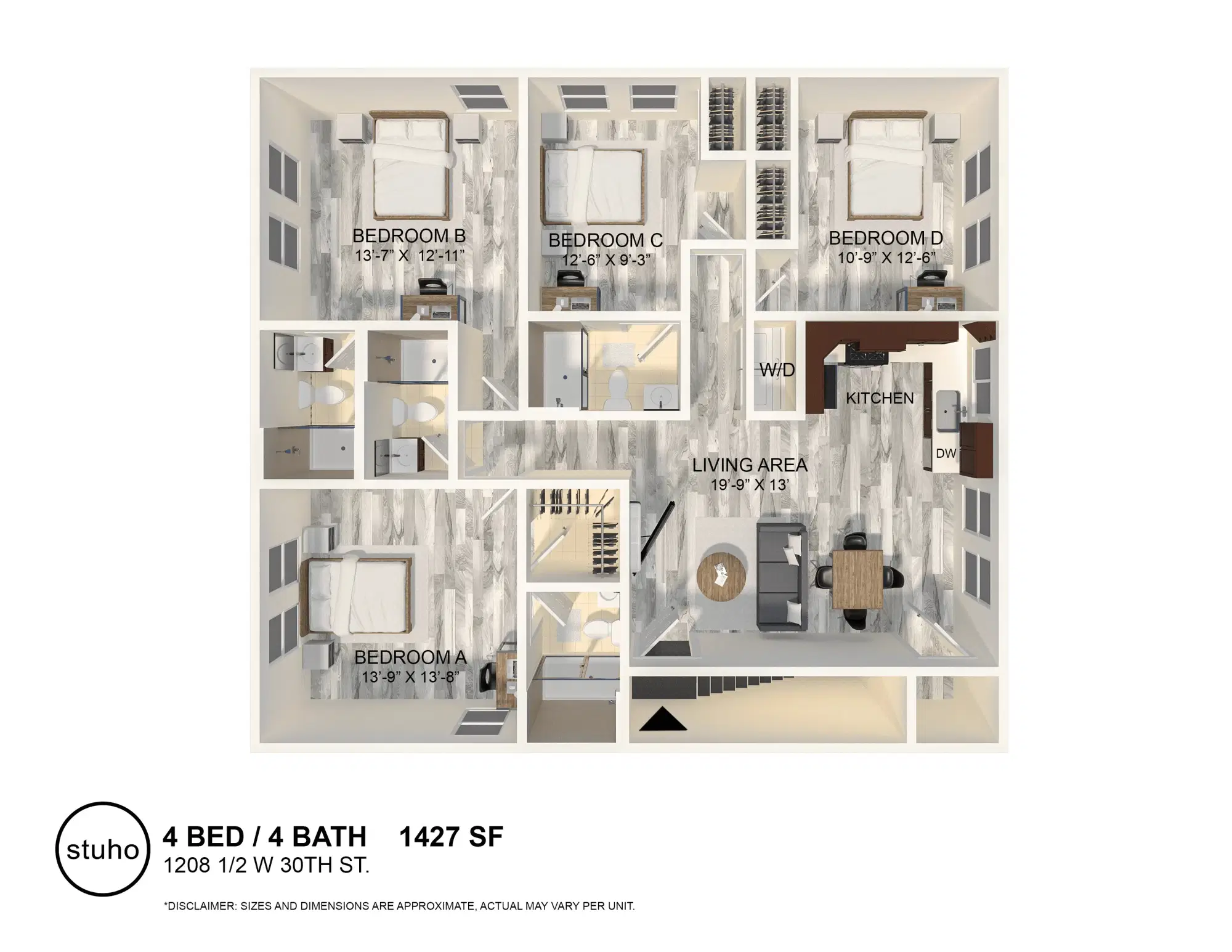 Fourpack, Los Angeles – 4 Bed 4 Bath