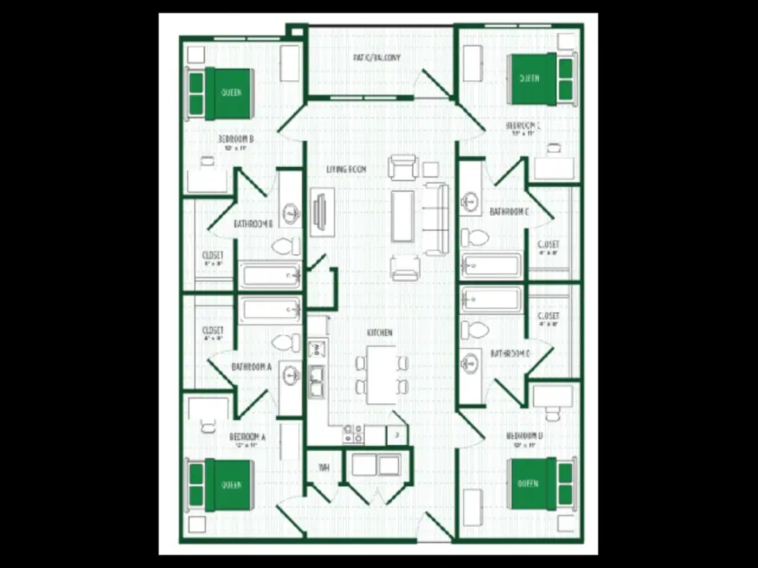 Viridian Denton, Denton – Room in 4 Bedroom 4 Bathroom | D1