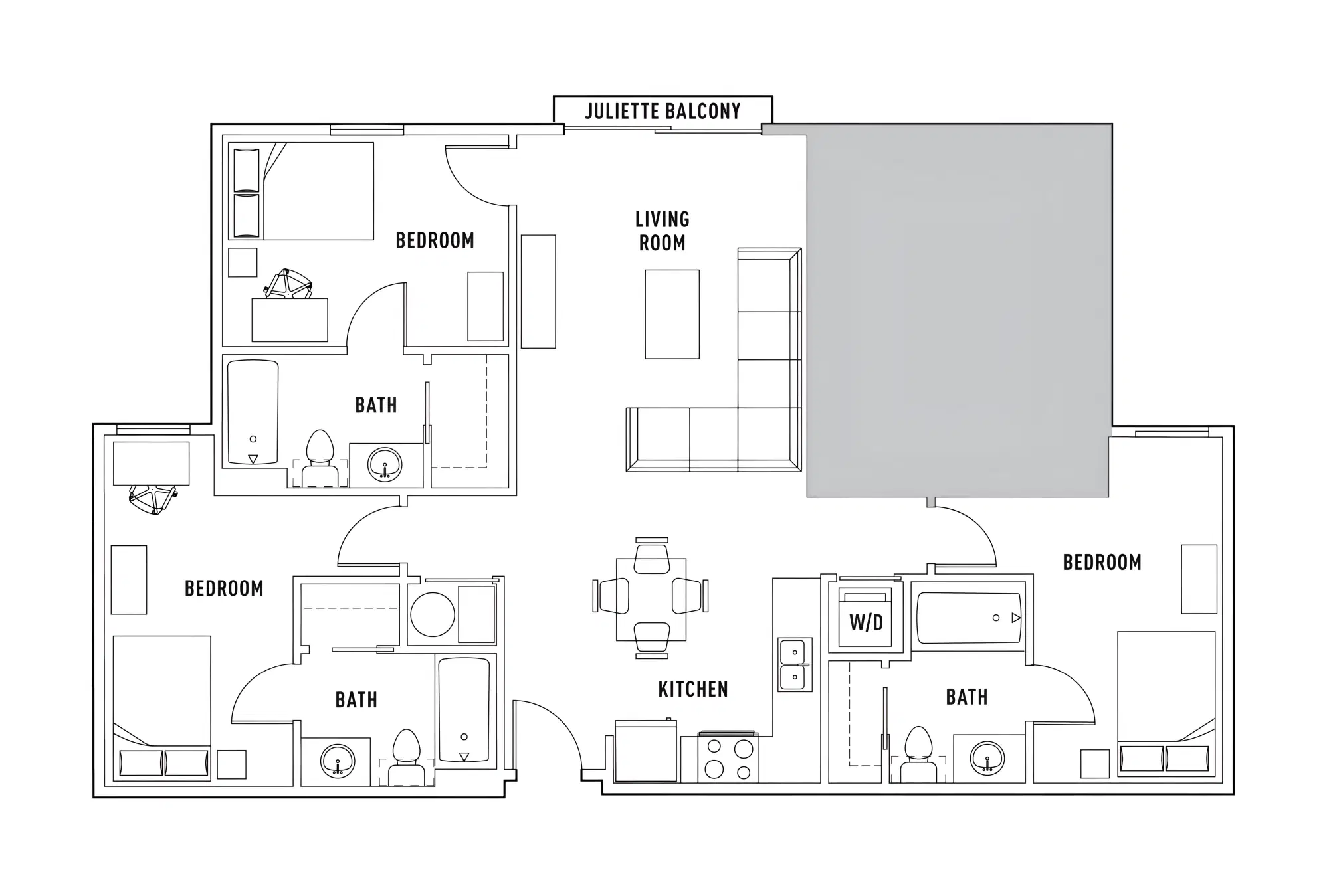 Parliament, Marietta – Room in 3 Bed - 3 Bath Deluxe