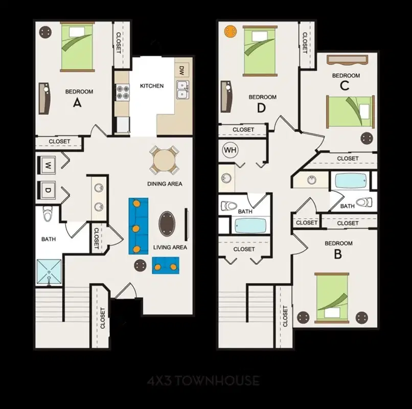 Oakshade Commons, Davis – 4 Bed 3 Bath