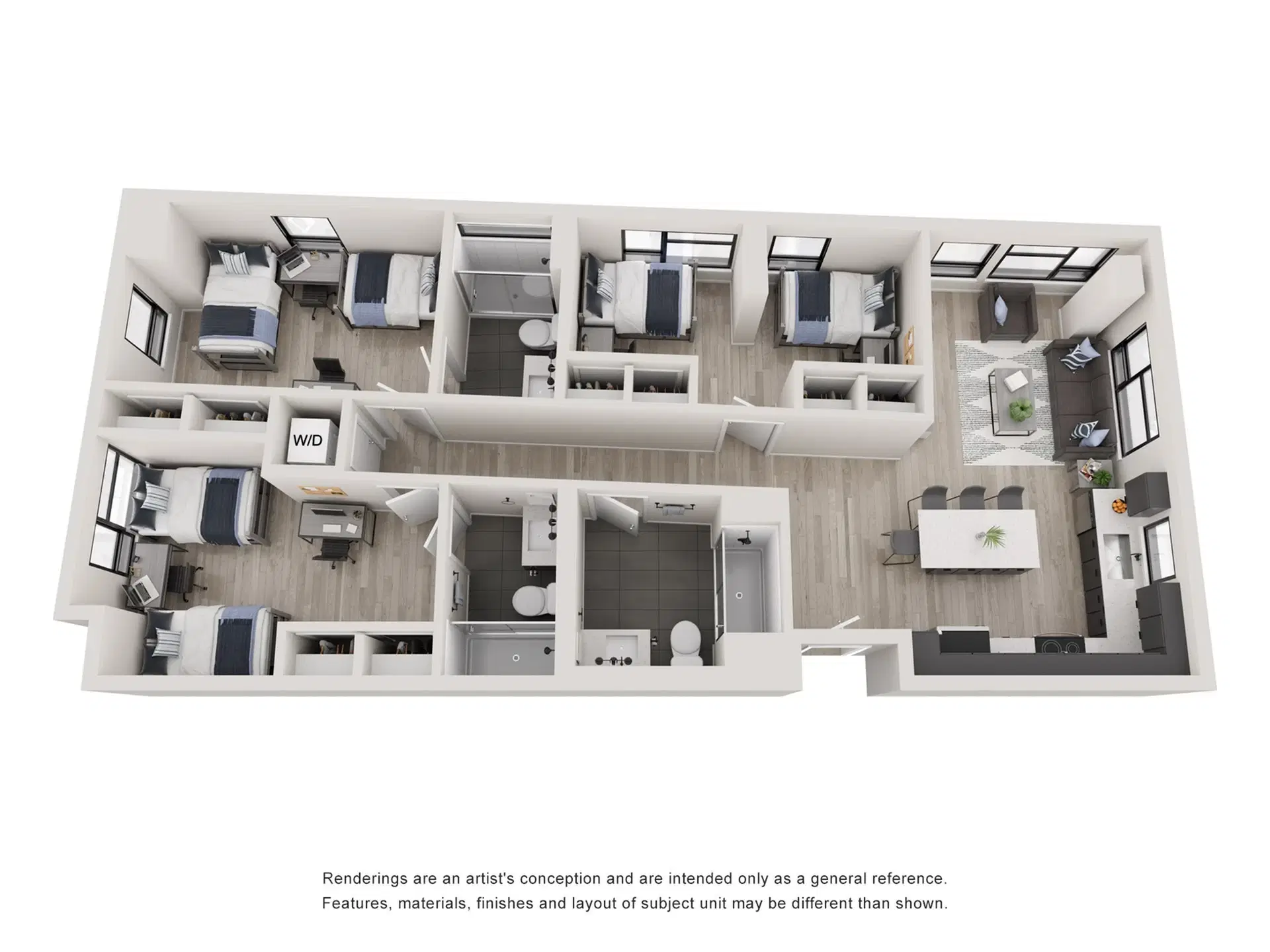 Tessera, Los Angeles – Room in A 3 Bedroom 3 Bathroom | C4