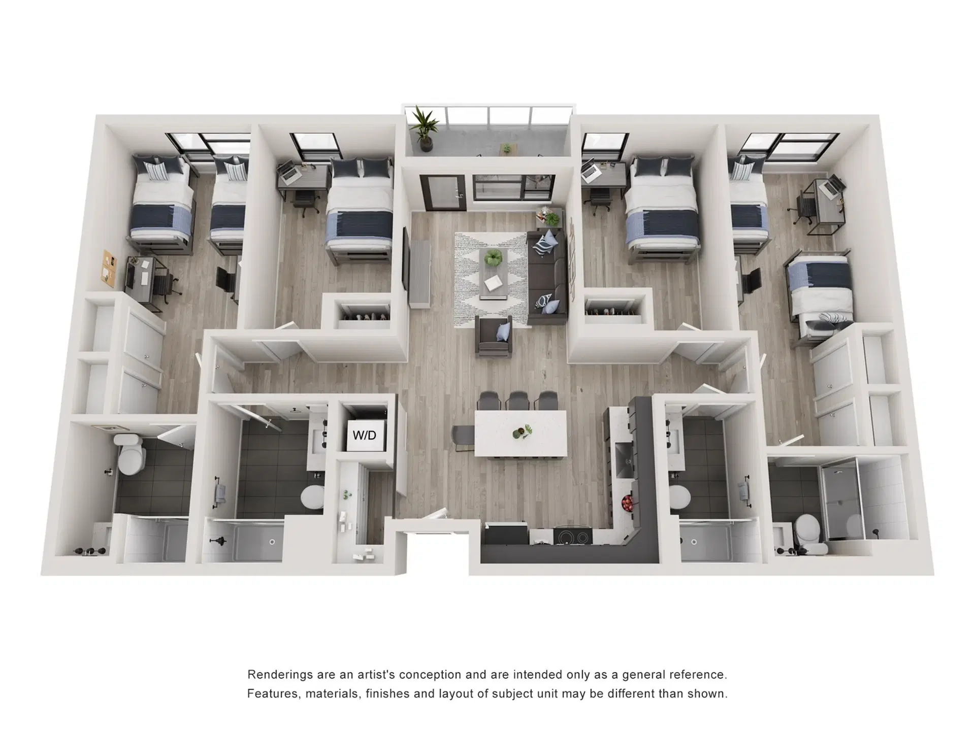 Tessera, Los Angeles – Room in A 4 Bedroom 4 Bathroom | D3