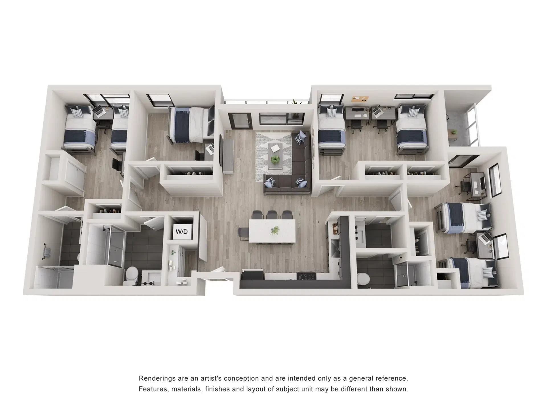Tessera, Los Angeles – Room in A 4 Bedroom 4 Bathroom | D1