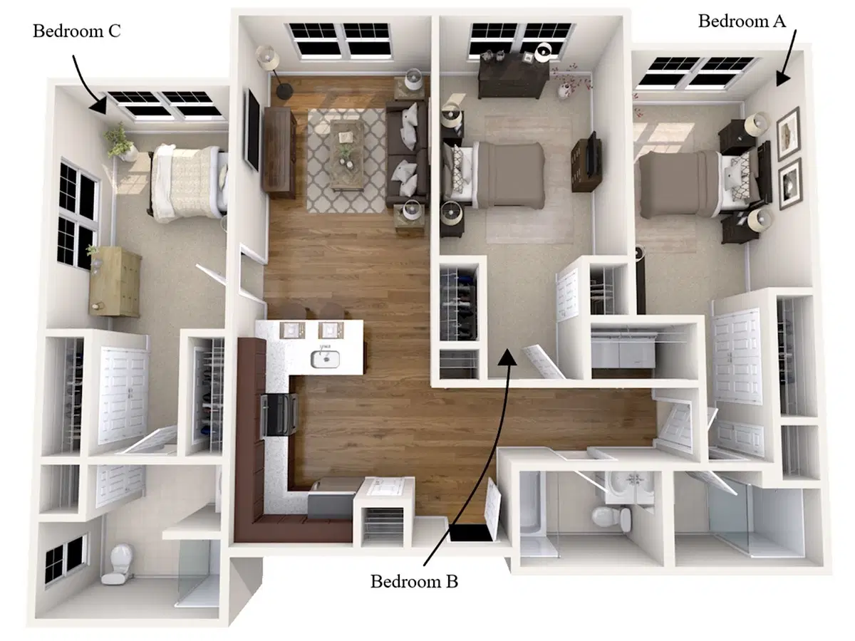 Meadowbrook Gardens, Mansfield – Room in 3 Bedroom 3 Bathroom | C
