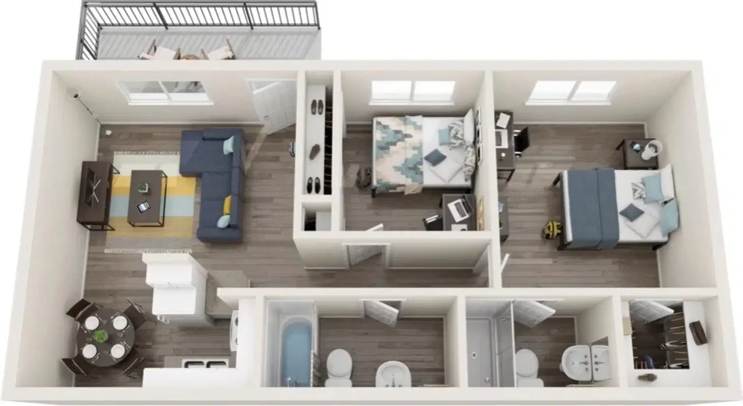The Spoke, Davis – 2 Bedroom 2 Bathroom
