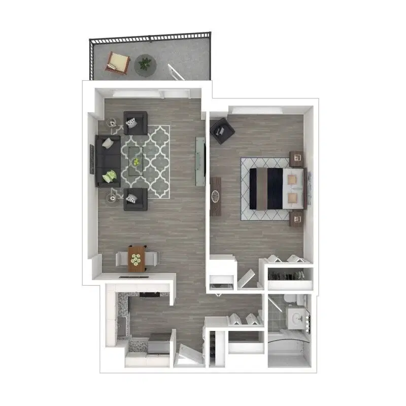 J Vue at the LMA, Boston – A1.1 - 1 Bed 1 Bath