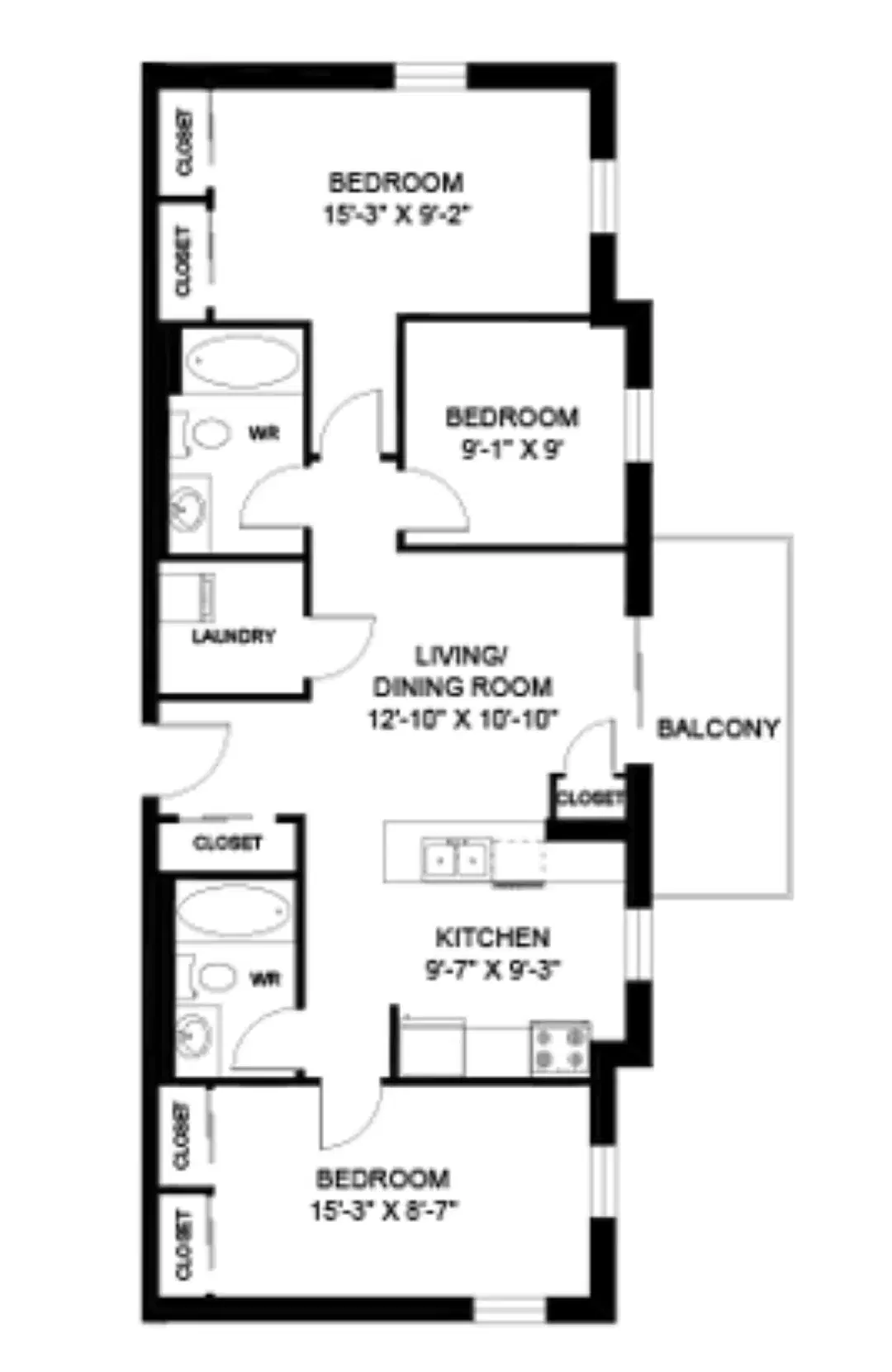 Collegeview Commons, Kitchener – 3 Bedroom 1 Bathroom Apartment