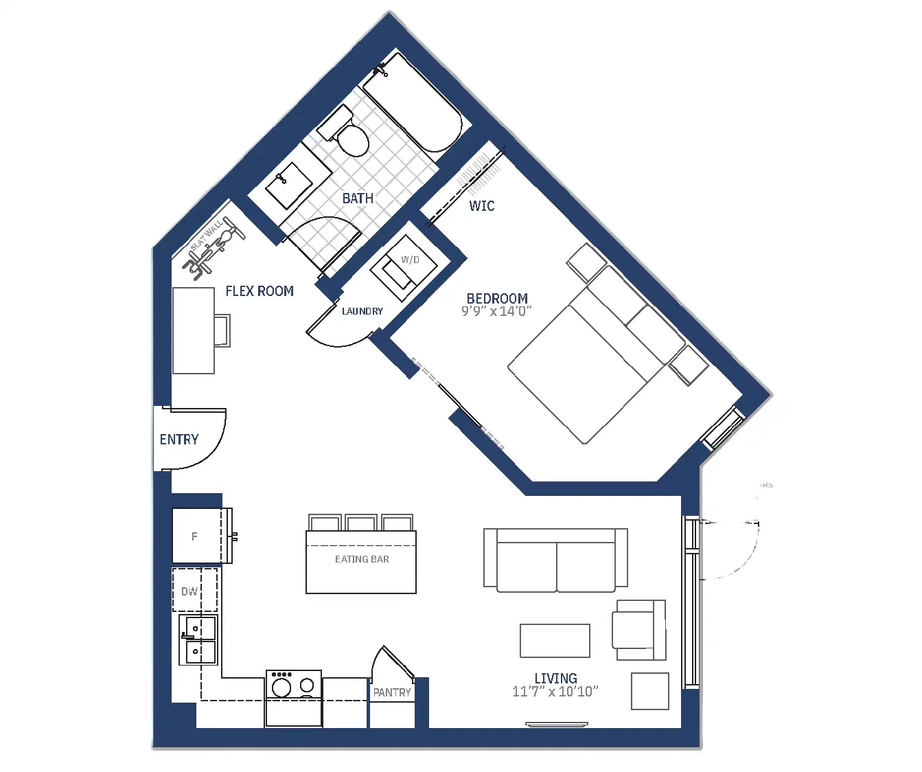 Aria, Calgary – 1 Bedroom 1 Bathroom | 1x1