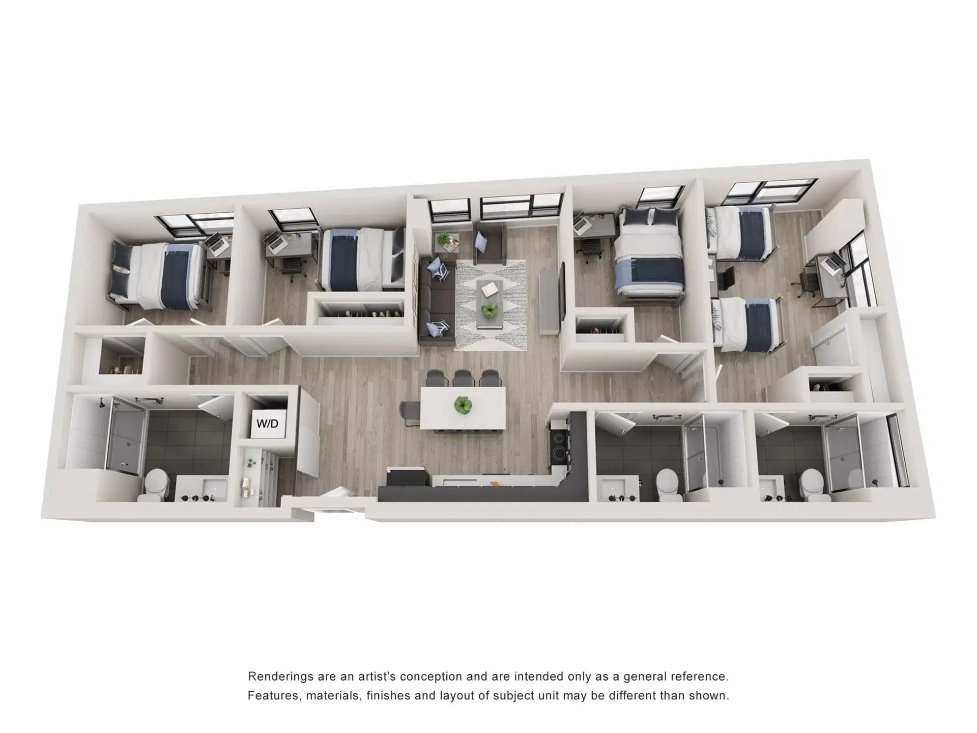 Tessera, Los Angeles – Room in A 3 Bedroom 3 Bathroom | D1x