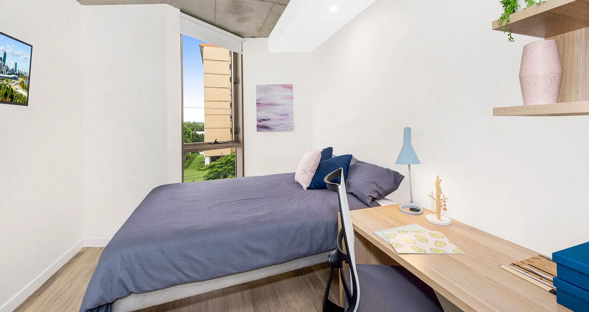 Scape St Lucia, Brisbane – Signature Studio, Double Bed, Views