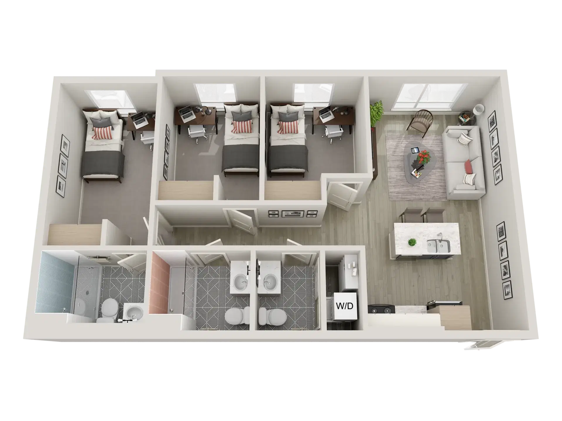Jefferson Flats, Los Angeles – Room in a 3 Bed 2.5 Bath | 3 Bed 2.5 Bath
