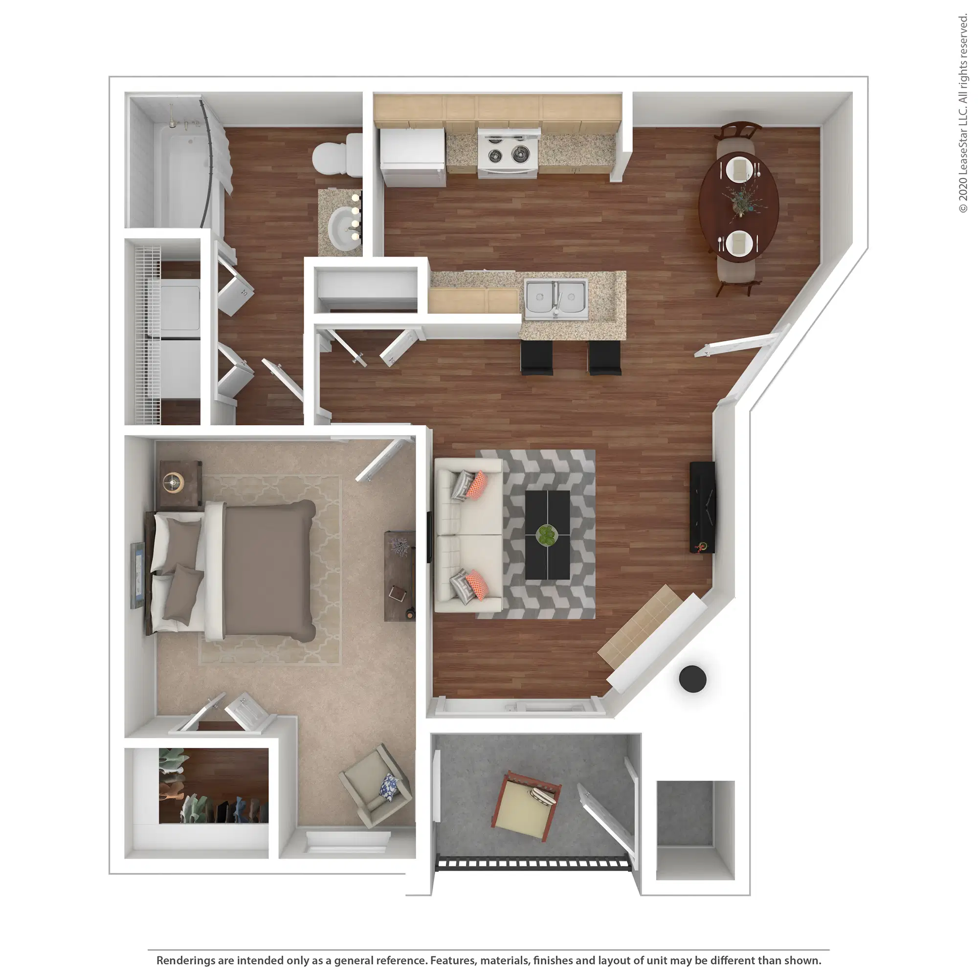 Rancho Palisades, Dallas – 1 Bed 1 Bath
