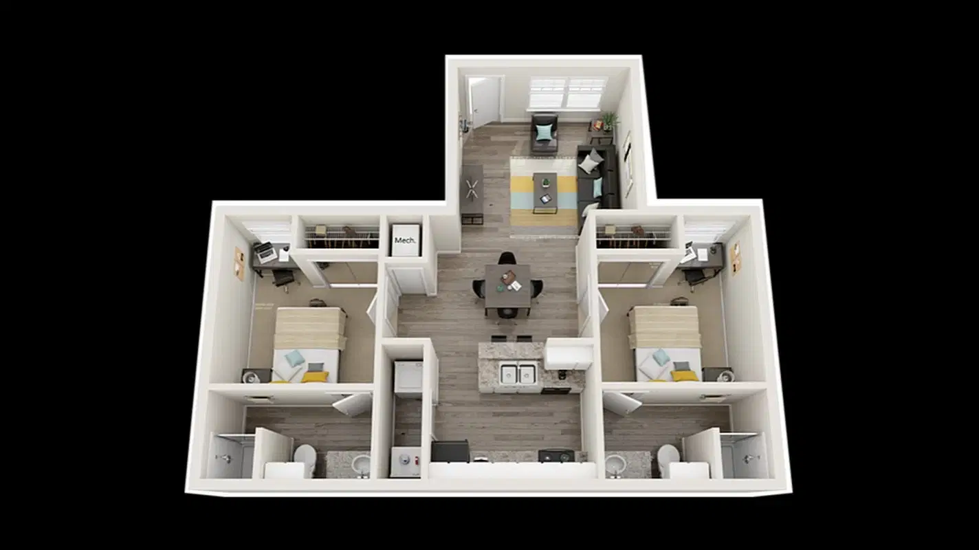 The Social Normal, Normal – 2 Bed 2 Bath