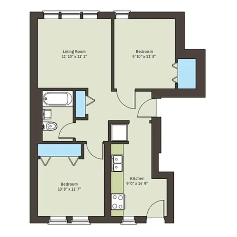 5535 S. Kimbark Avenue, Chicago – 2 Bed 1 Bath