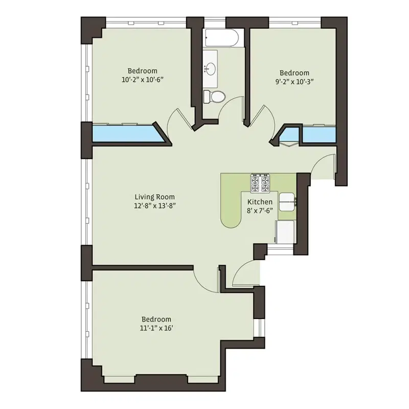 Woodlawn Court, Chicago – 3 Bed 1 Bath