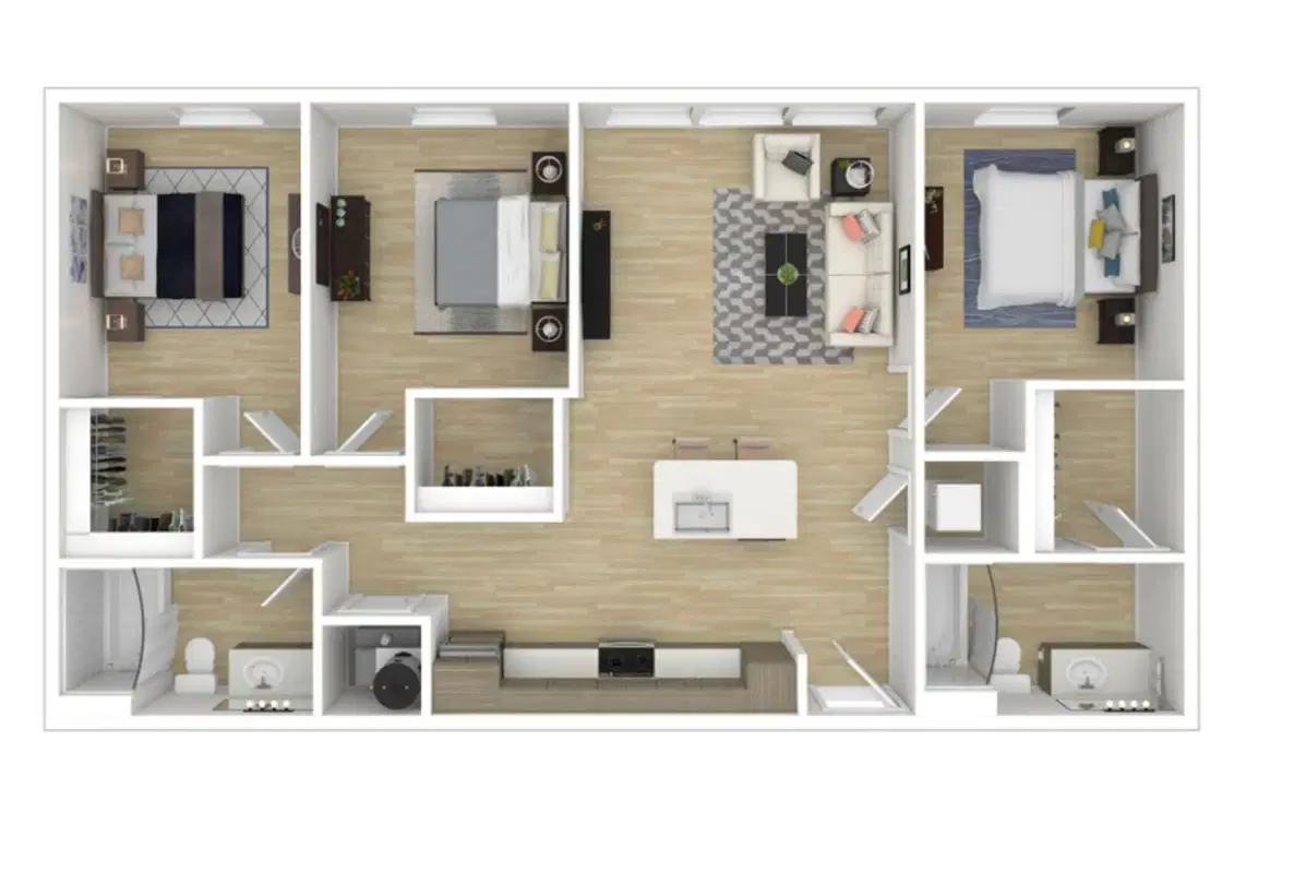 The Row Houses, Gainesville – 3 Bedroom 2 Bathroom