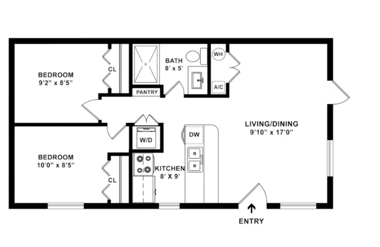 The Row, Gainesville – 2 Bed 1 Bath