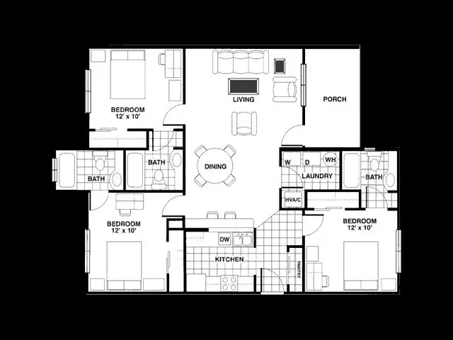 The London, College Station – 3 Bedroom 3 Bathroom