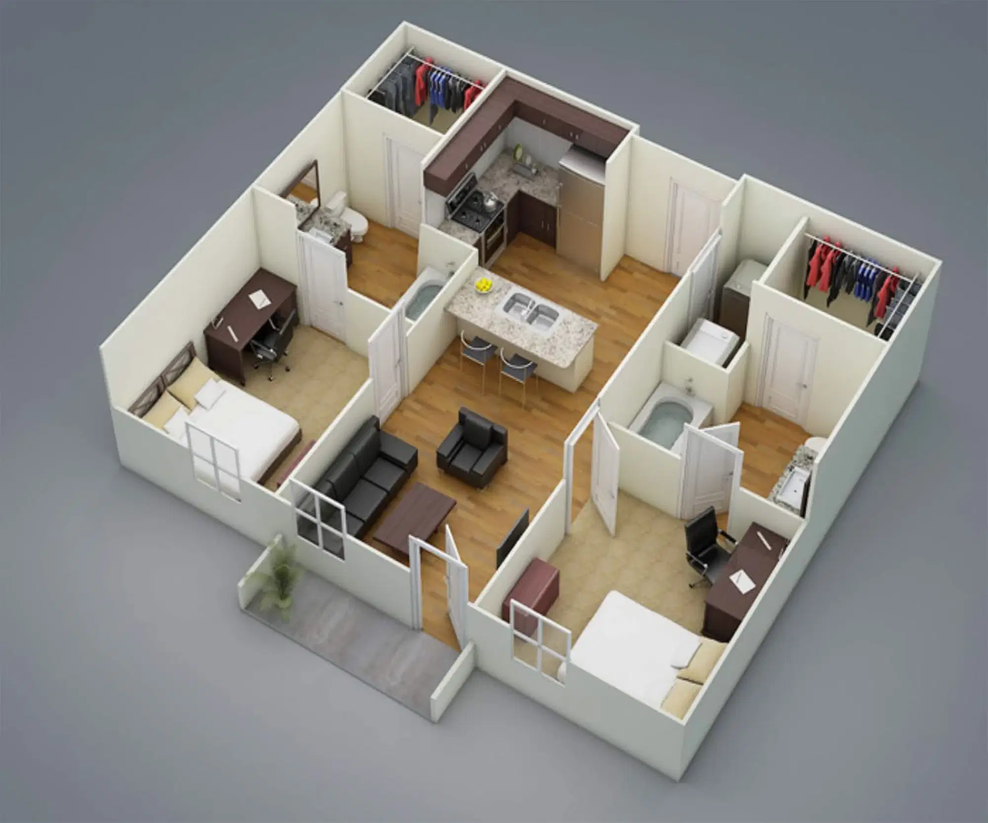 Mac 4460, Houston – Room in 2 Bedroom 2 Bathroom | B1