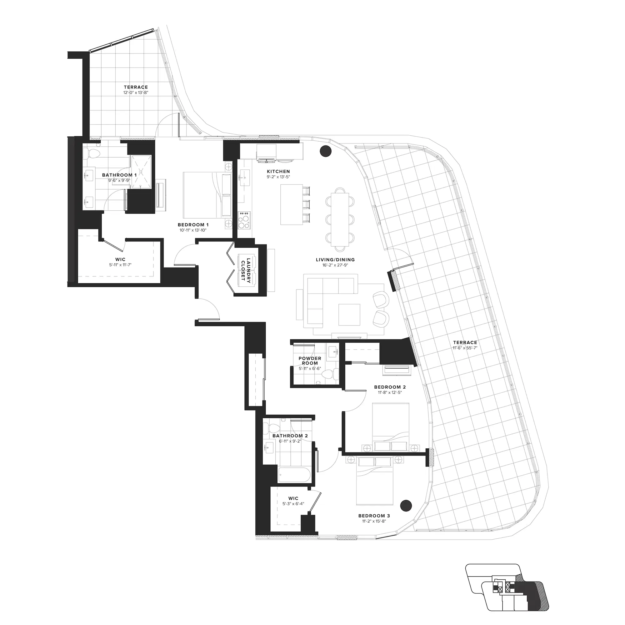 5252 Apartments, Chicago – 3 Beds 2.5 Baths