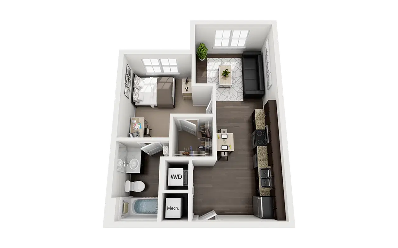The Eastern On 10th, Greenville – Private Room - A1 (1 Bed 1 Bath)
