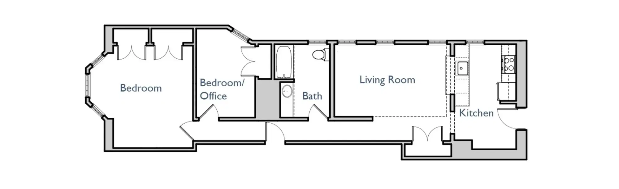 UnCommon Apartments, Syracuse – 2 Bedroom 1 Bathroom