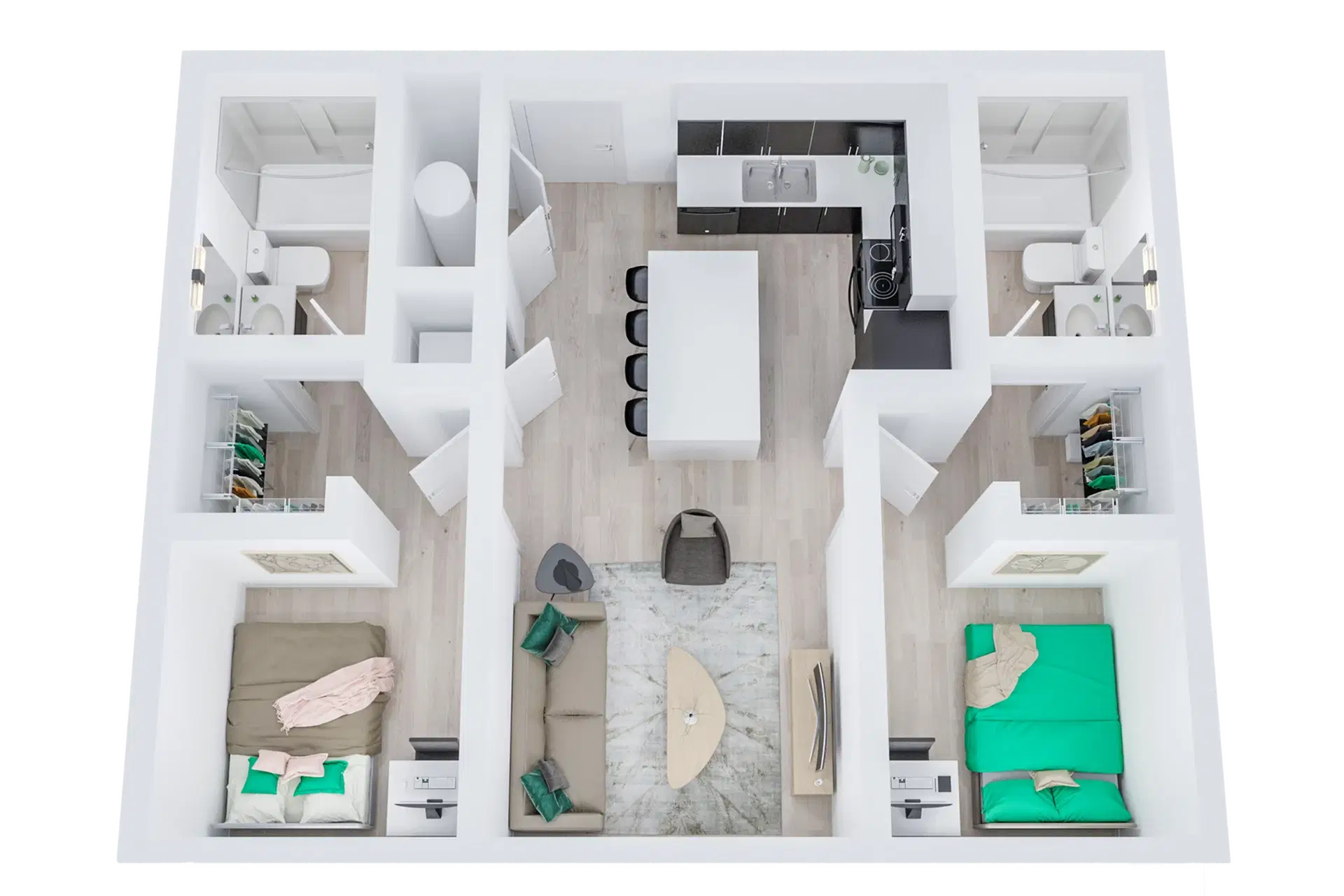 Muse Omaha, Omaha – 2 Bedroom 2 Bathroom