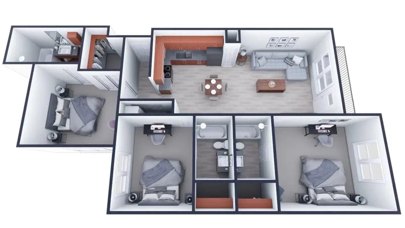 Arc225, Baton Rouge – 3 Bedroom 3 Bathroom