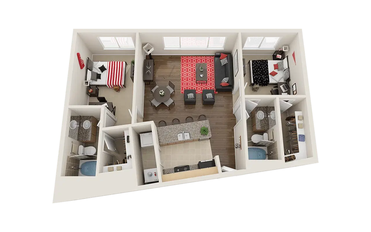 The Venue On Guadalupe, Austin – Private Room - B4A (2 Bed - 2 Bath)