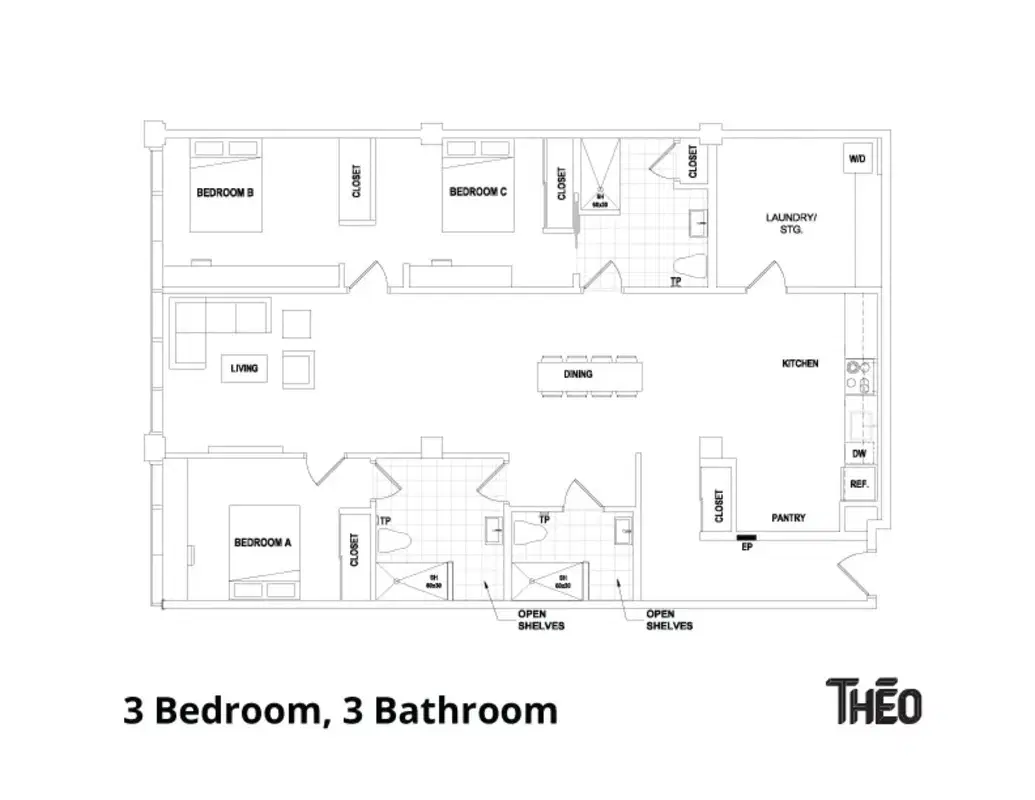 Theo, Ottawa – 3 Bedroom 3 Bathroom
