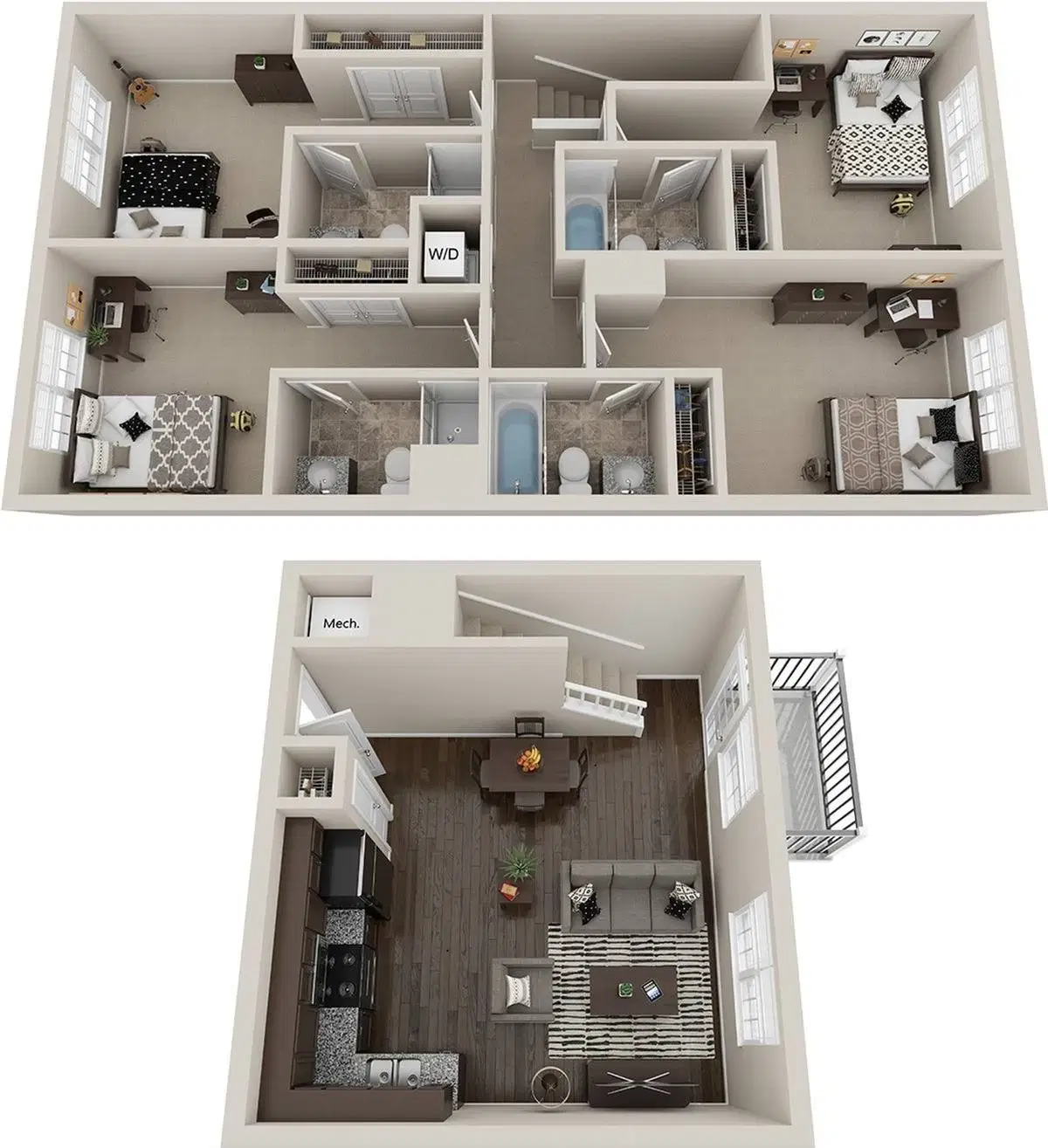 The Wyatt, Lexington – Room in 4 Bedroom 4 Bathroom