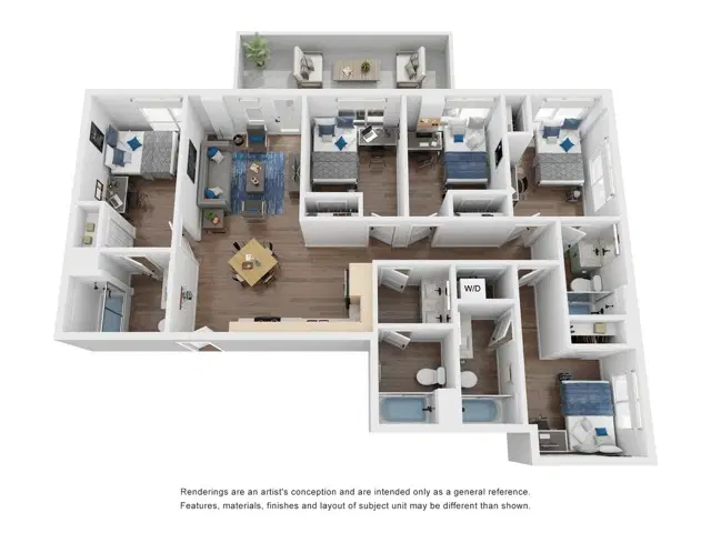 Theory U District, Seattle – E3C - 5 Bedroom 4 Bathroom Apartment
