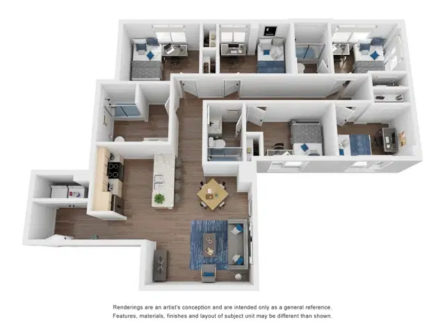 Theory U District, Seattle – E1 - 5 Bedroom 3 Bathroom Apartment