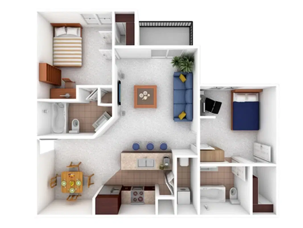 University Crossing, Ruston – 2 Bedroom 2 Bathroom
