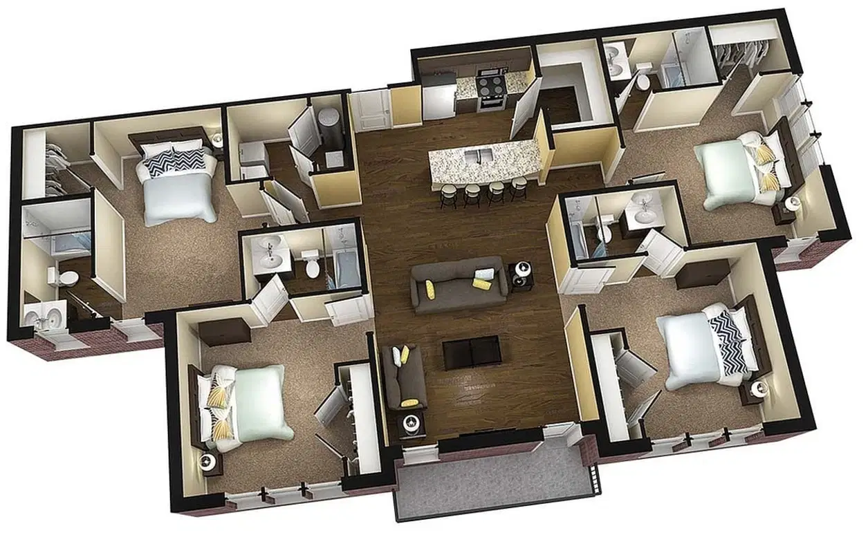 Brookside Downtown, Columbia – Room in a 4 Bedroom 4 Bathroom | Deschutes Two