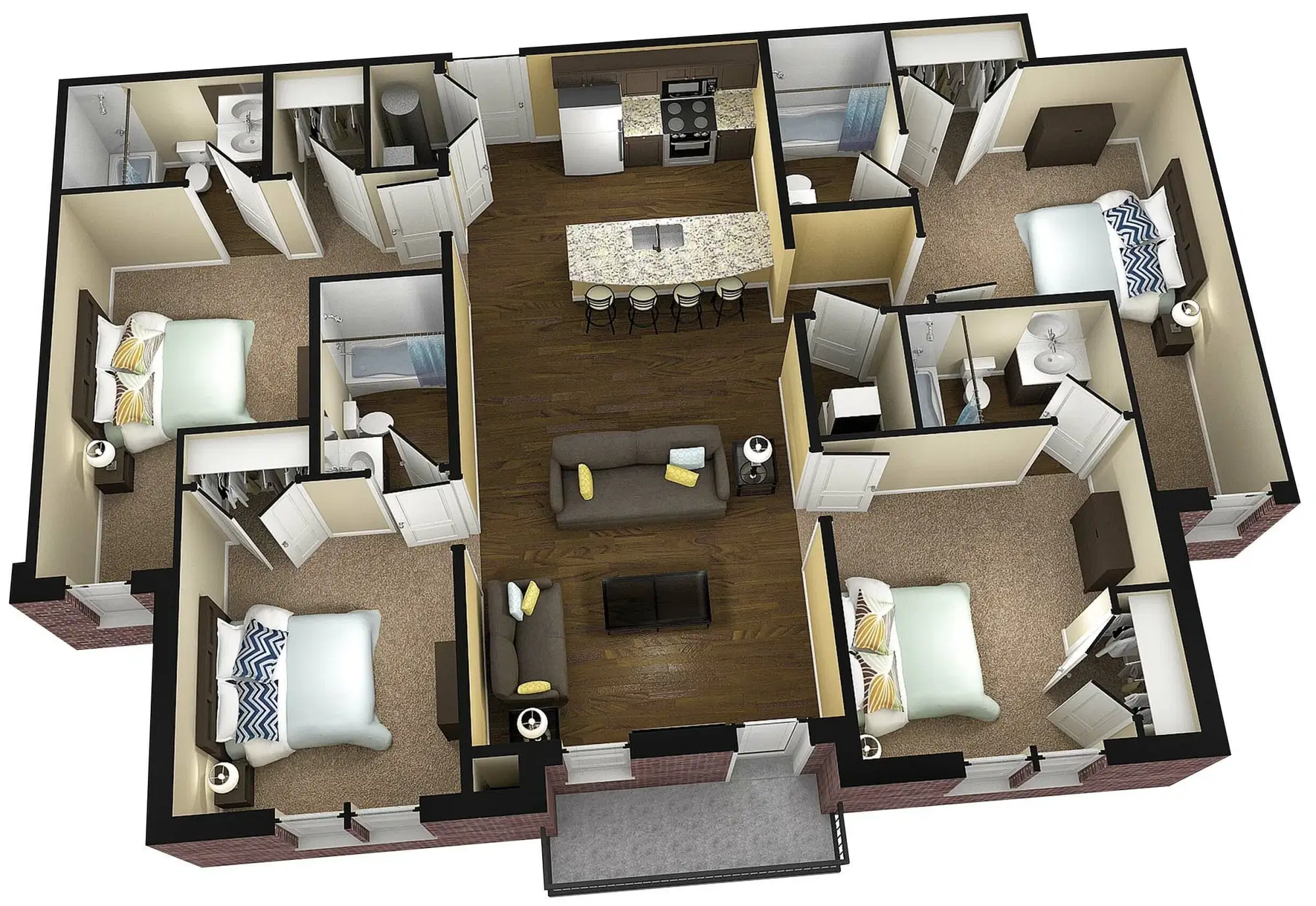 Brookside Downtown, Columbia – Room in a 4 Bedroom 4 Bathroom | Nocona Two
