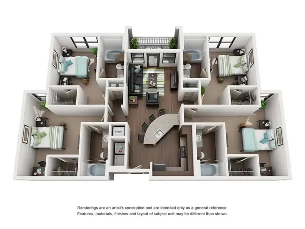 The Domain At Columbia, Columbia – Room in a 4 Bedroom 4 Bathroom | D1-HC