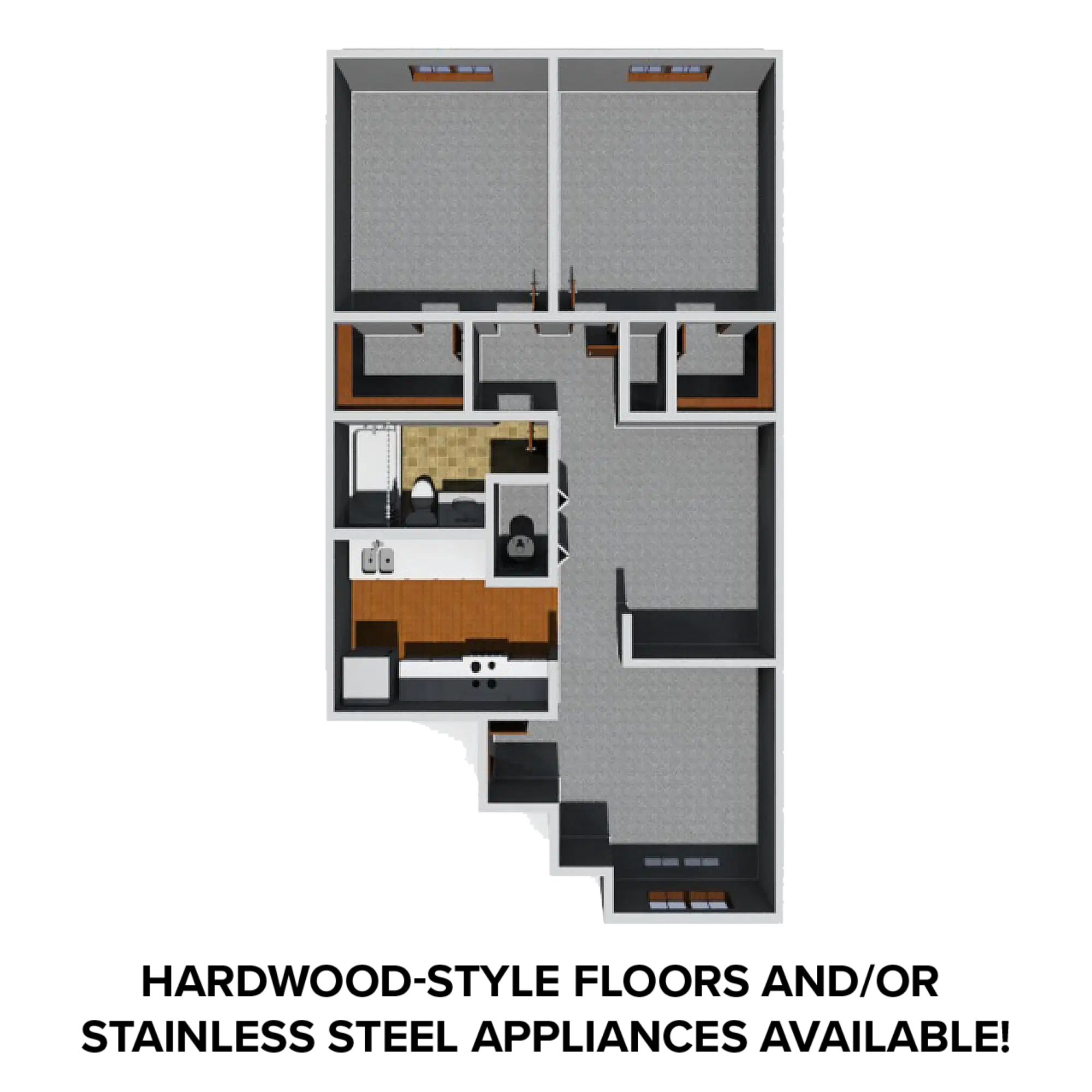 Hawks Pointe, Lawrence – 2 Bedroom 1 Bathroom