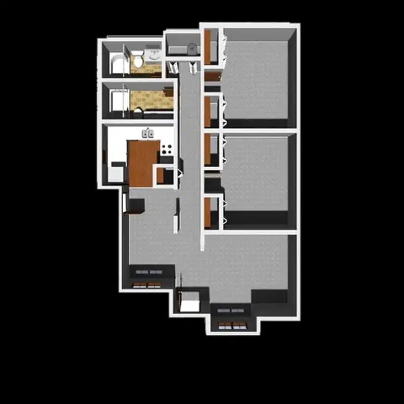Hawks Pointe, Lawrence – 2 Bedroom 2 Bathroom