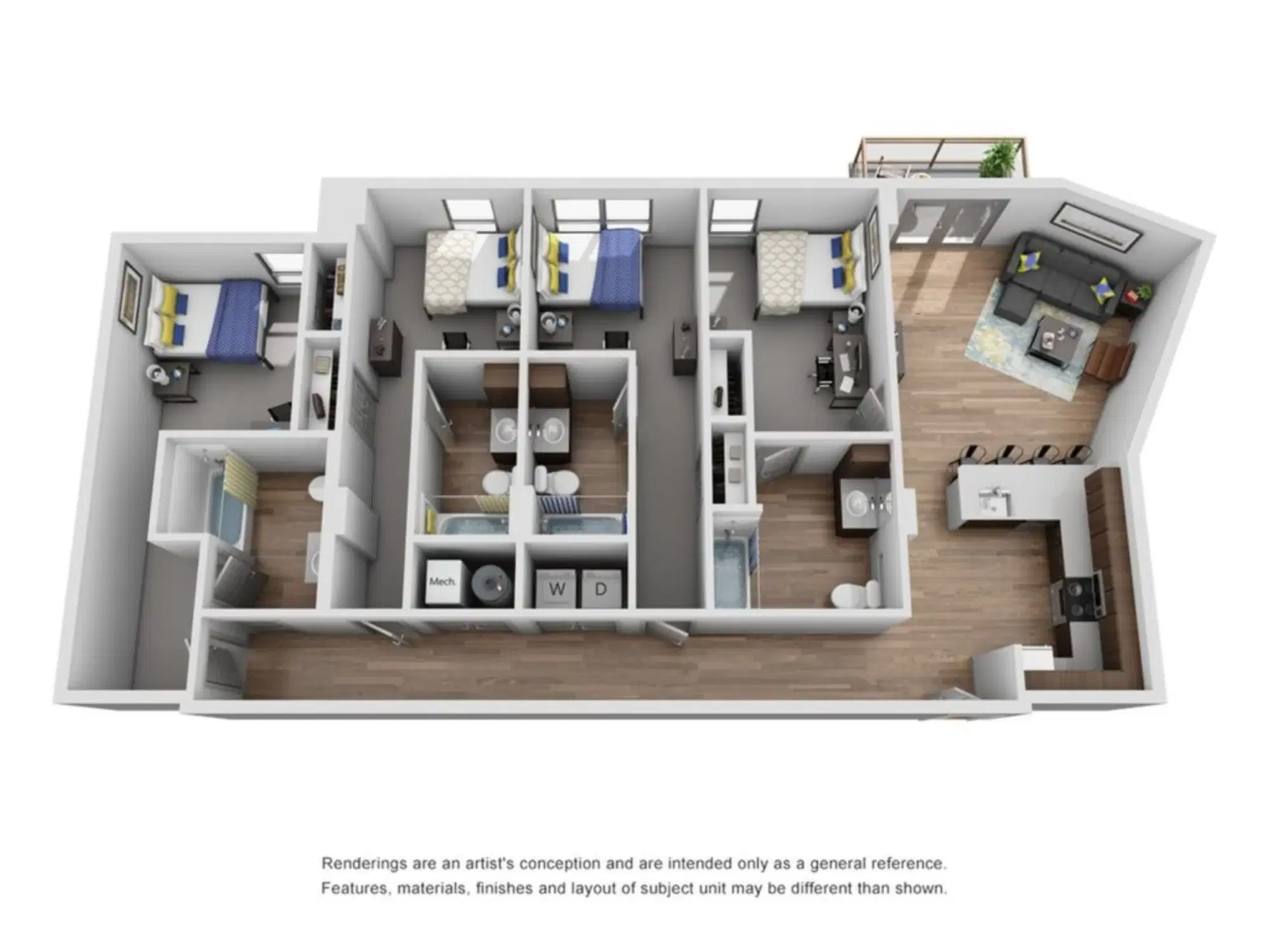 The Yard, Ann Arbor – 4 Bedroom 4 Bathroom
