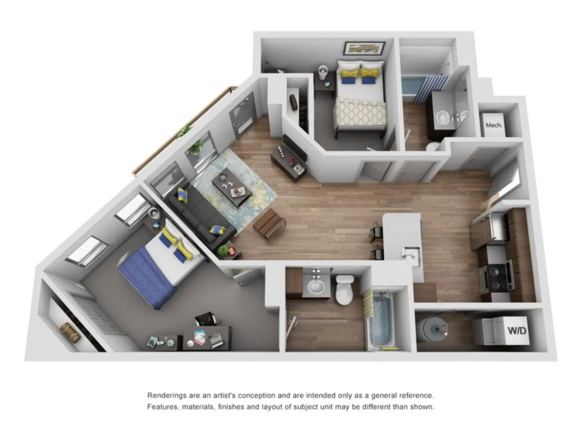 The Yard, Ann Arbor – 2 Bedroom 2 Bathroom