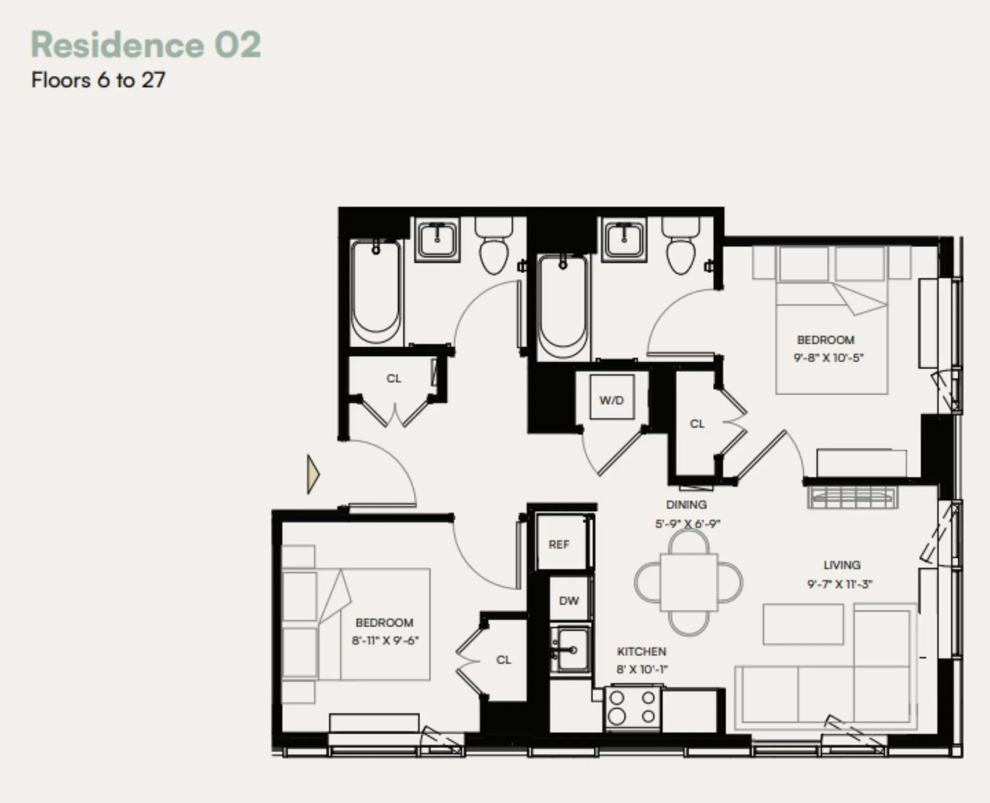 1440 Amsterdam Ave, New York – 2 Bedroom 2 Bathroom
