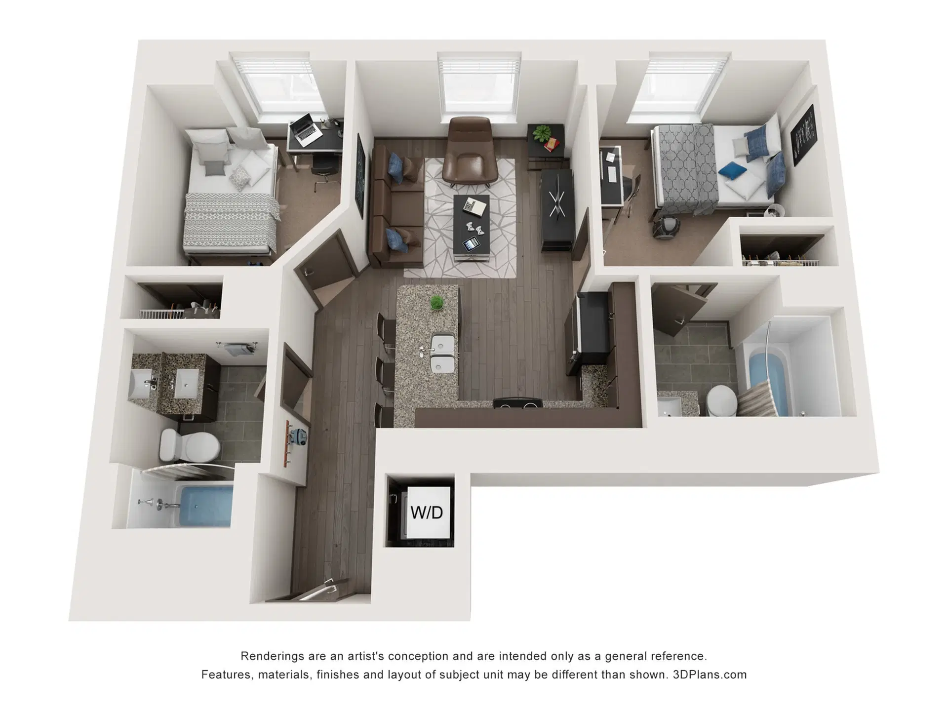 Sterling Arbor Blu, Ann Arbor – 2 Bedroom 2 Bathroom