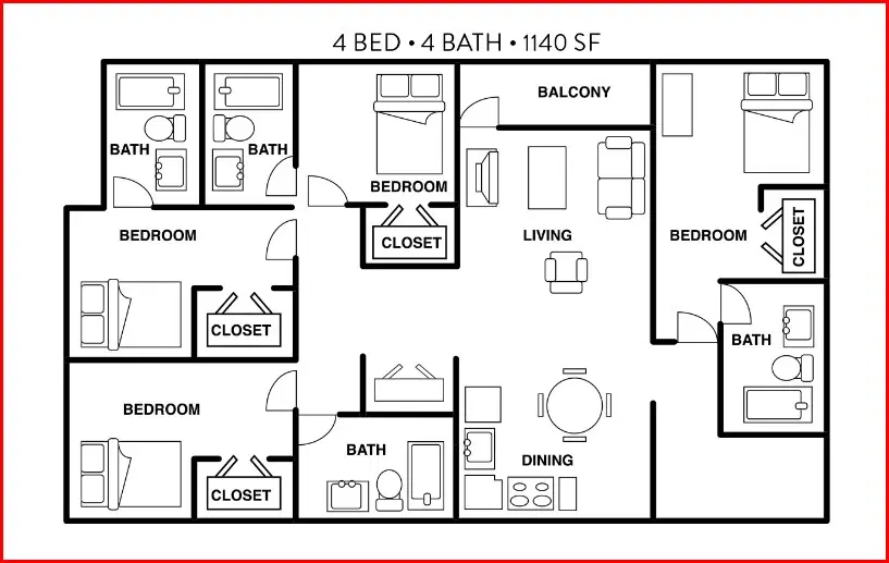 Town Lake, Austin – 4 Bed 4 Bath
