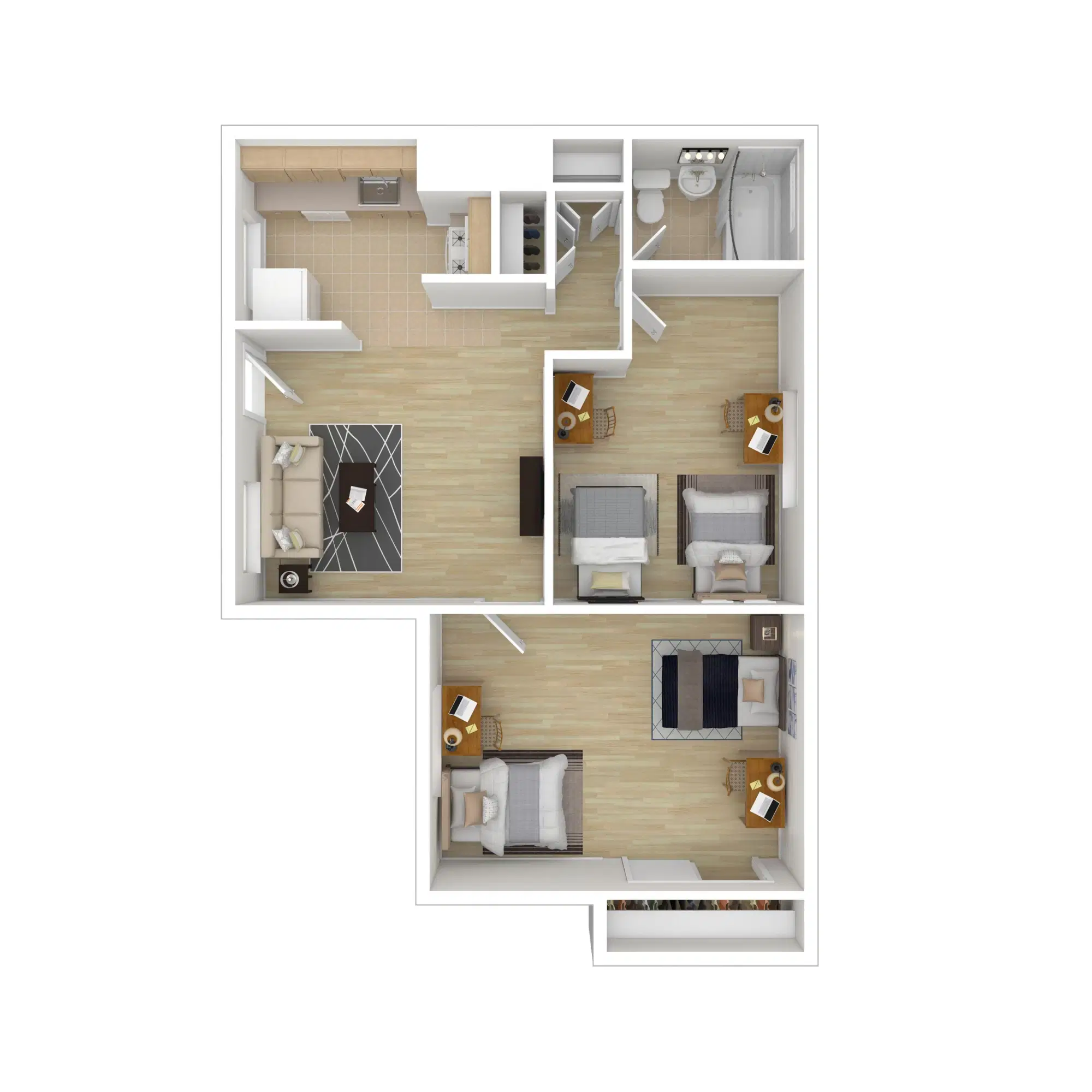 Solis Isla Vista, Goleta – Room in 2 Bedroom 1 Bathroom | 6598 Trigo 5 (DBL/DBL)
